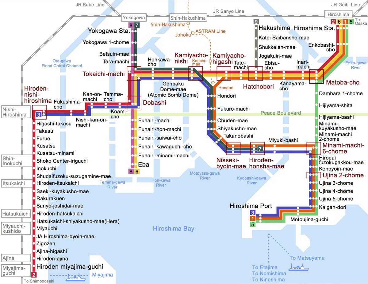 jr hiroshima station kaart
