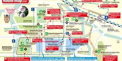 Kaart van maple loop hiroshima